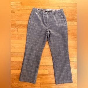 L.L. Bean women’s brown Plaid lined cotton Dress Pants trousers career preppy 16